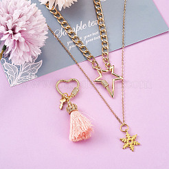 Латунь микропаве прозрачный кубический цирконий винт карабин брелоки ZIRC-TA0001-13G