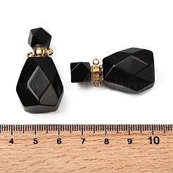 Кулоны для духов из натурального обсидиана G-B149-02G-04