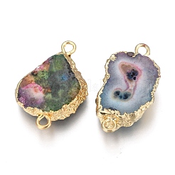 Гальваника соединительные звенья гальванические натуральные друзья агат&nbsp;G-P001-20