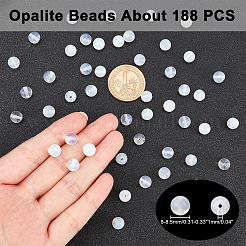オパールビーズ連売り  ラウンド  8mm  穴：1mm  約47個/連  15.5インチ（39.37cm）  1連売り/箱&nbsp;G-AR0002-18