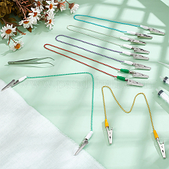 6 шт. 6-цветный зажим для зуботехнической лаборатории из нержавеющей стали AJEW-BC0008-84