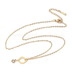 304 нержавеющая сталь кристалл горный хрусталь геометрические подвески кабель цепи ожерелья NJEW-Z073-01G-01