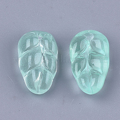 透明スプレー塗装ガラスペンダント  ブドウ  ミディアムアクアマリン  18x10.5x6mm  穴：1mm&nbsp;GLAA-S183-16B