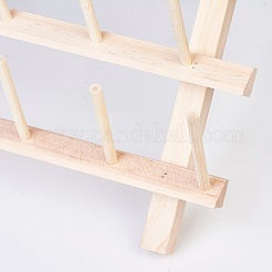 Support de fil à coudre en bois massif&nbsp;ODIS-WH0001-04