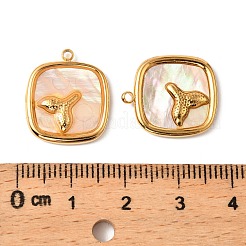 Подвески из натуральной ракушки из нержавеющей стали 304 STAS-Z145-07G-02A