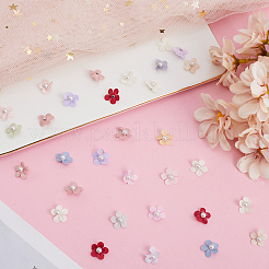 Полиэфирный атлас с пластиковым жемчужным цветком&nbsp;DIY-WH0542-16