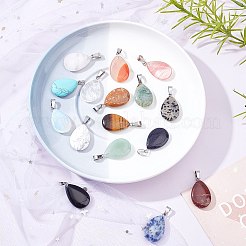 Наборы для самостоятельного изготовления ожерелий с подвесками в форме слезы&nbsp;DIY-SC0001-33