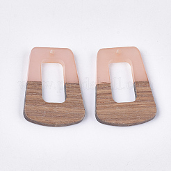 Pendentifs en bois de résine et de noyer&nbsp;RESI-S358-84F