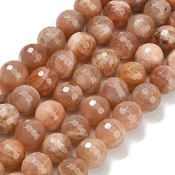 Натуральный Sunstone бисер пряди&nbsp;G-C280-B18-10mm