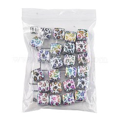 30шт УФ-покрытие непрозрачные акриловые бусины&nbsp;OACR-FS0002-56