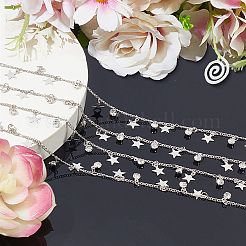 Наборы для самостоятельного изготовления цепочек из латуни с микропаве из прозрачного кубического циркония&nbsp;DIY-BBC0002-63P