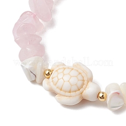 4шт. браслеты из плетеных бусин с натуральными драгоценными камнями BJEW-JB11540-01