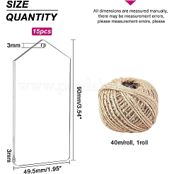 Прозрачные акриловые большие подвески&nbsp;TACR-BC0001-10