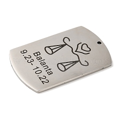 Pendentifs en acier inoxydable 304 anti-ternissement&nbsp;LS-STAS-C098-01I-P
