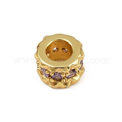 Стойка колонны покрытие латунь кубический цирконий европейские бусины KK-L236-08G