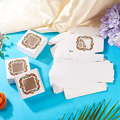 Белый картон с цветочным принтом&nbsp;CON-TAC0022-01