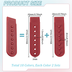 36шт. 18-х цветный пластиковый ремешок с 7 отверстиями FIND-GA0007-34