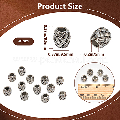 Европейские бусины из сплава 40 шт. PALLOY-SP0001-04