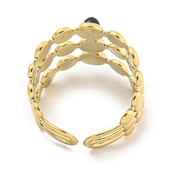 Ионное покрытие (ip) 304 нержавеющая сталь синтетические бирюзовые манжеты кольца&nbsp;G-Z056-05G-02