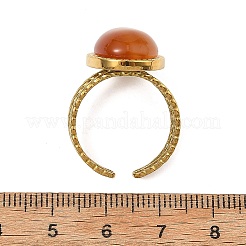 Set offener Armreifen aus Natursteinmischung und Edelstahl 304 für Damen&nbsp;RJEW-JR01115