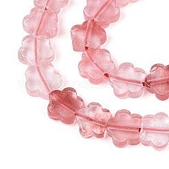 Вишневого кварца стеклянные бусы пряди G-N257-24A-10