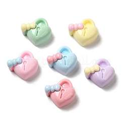 オペーク樹脂カボション  漫画の虹色のカボション  ロック  12x12x6mm&nbsp;RESI-B017-01E
