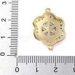 Стойка покрытие латунь прозрачный кубический цирконий цветок соединительные подвески&nbsp;KK-A234-044G