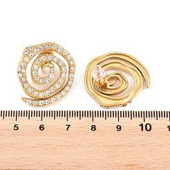 Ohrstecker mit Wirbelmuster aus Edelstahl 304 für Damen&nbsp;EJEW-F406-02A-G01