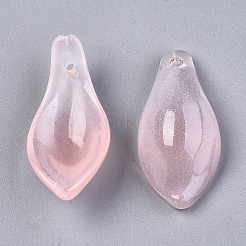 Zweifarbige sprühlackierte Glasanhänger&nbsp;GLAA-N042-001A-D01