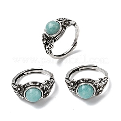Натуральные кольца амазонитовых пальцев RJEW-A084-05AS-08
