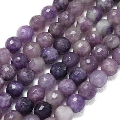 Натуральные нити из лепидолита / пурпурной слюды&nbsp;G-B165-A11-6mm