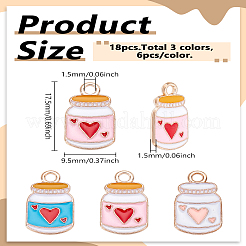 18шт 3 цвета сплава эмалевые подвески&nbsp;ENAM-LP0001-67