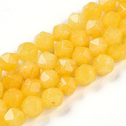 Окрашенные природные белый нефрит бисер пряди G-T139-8mm-46S