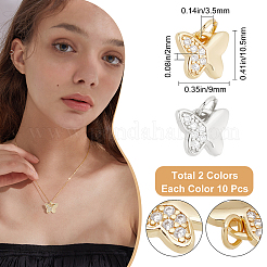 20 шт. подвески из кубического циркония 2 цветов&nbsp;KK-BBC0001-54