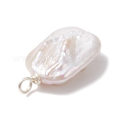 Подвески в форме луны из натурального барочного жемчуга кеши из меди в форме вирия PALLOY-JF02871