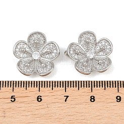 Латунные микропаве прозрачные подвески с фианитом&nbsp;KK-Z148-01P