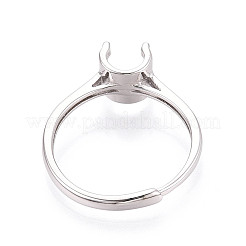 Позолоченное родием 925 стерлинговое серебро помолвочное кольцо-солитер STER-N016-70P