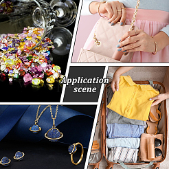Klappenbeutel aus Samt für Schmuck&nbsp;ABAG-WH0038-43F