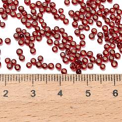 Серебряные подкладке стекло бисер&nbsp;SEED-H004-01B