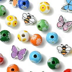 Печатные деревянные бусины WOOD-FS0001-29