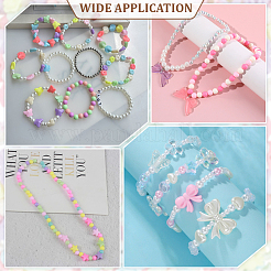 500шт 10 стиля непрозрачные акриловые бусины&nbsp;MACR-ME0001-04