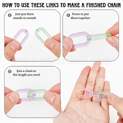 220 шт. 11 цвета прозрачные акриловые соединительные кольца&nbsp;OACR-PH0001-61