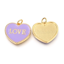 Латунь эмаль подвески&nbsp;KK-B027-03G-F