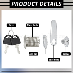 30 комплект замков и ключей из цинкового сплава&nbsp;OFST-WA0001-01
