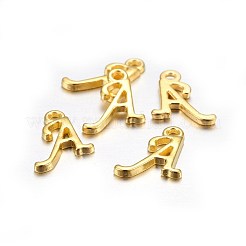 Aleación de oro plateado colgantes de letras&nbsp;PALLOY-J718-01G-A