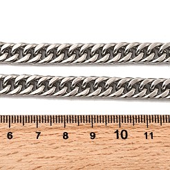 8 мм кубинские звенья цепи из нержавеющей стали 304 для мужчин NJEW-B134-03B-P