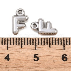 304ステンレスペンダント  文字チャーム  文字F  9.5~10x2.5~9x2.5mm  穴：1.2mm&nbsp;STAS-S186-12F-P01