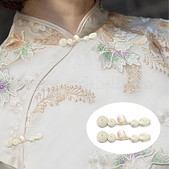 30шт 3 цвета набор пуговиц-узлов ручной работы в китайском стиле с изображением лягушки&nbsp;AJEW-CY0001-50