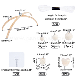 Kit de fabrication de carillons éoliens en bois bricolage&nbsp;DIY-WH0319-21