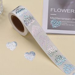 Рулон лазерных наклеек в форме сердца DIY-K027-G01